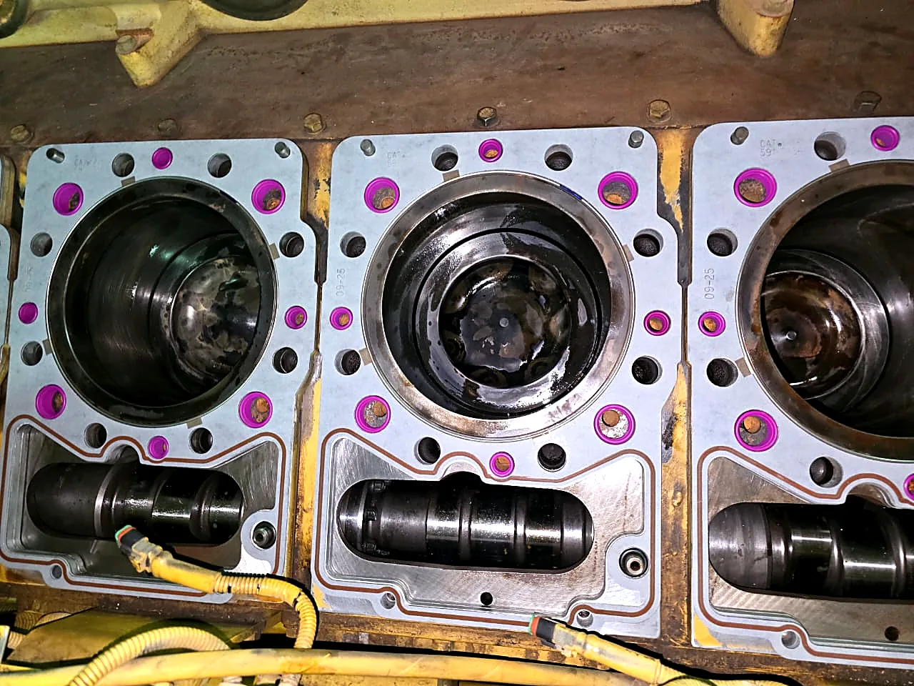 Chemises de cylindres pendant une révision moteur