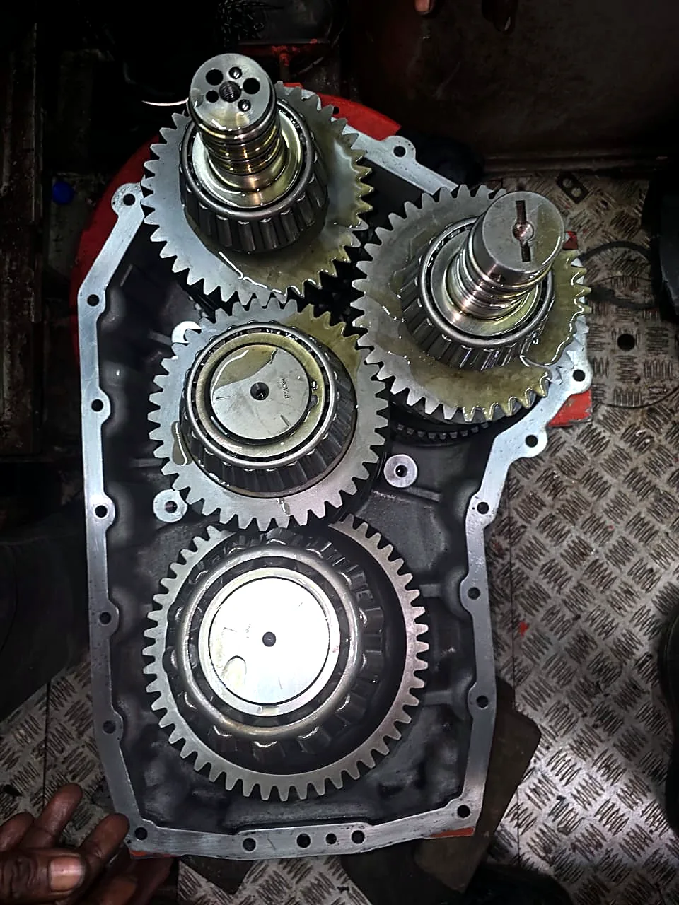 Pignons de distribution d'un moteur diesel